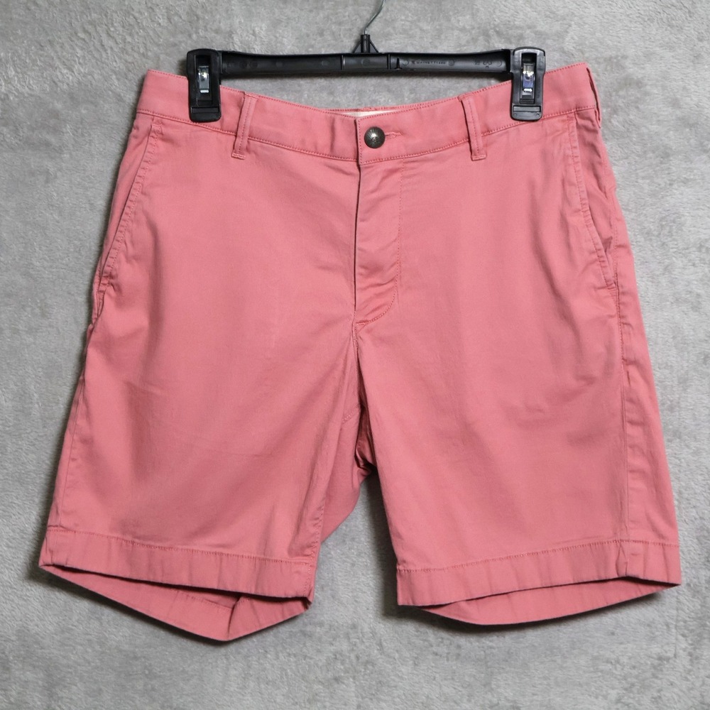 Faherty Shorts Mens 31 Pink Chino Golf Stretch Casual Preppy Organic Cotton